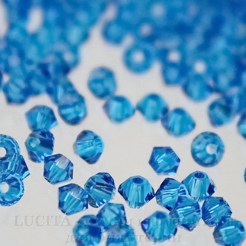 5328 Бусина - биконус Сваровски Capri Blue 3 мм, 10 штук ()