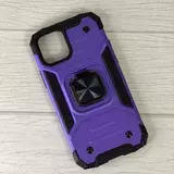 Противоударный чехол Strong Armour Case с кольцом для iPhone 12 Pro (Фиолетовый)