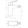 BelBagno DUE-BD-CRM-W0 DUE Смеситель для биде без донного клапана, хром DUE-BD-CRM-W0