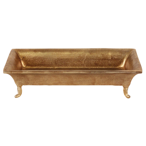 Поднос на ножках 41х20см G&C античное золото