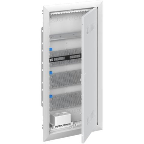 Шкаф мультимедийный с дверью с вентиляционными отверстиями и DIN-рейкой UK640MV 4-ряда. 384mm*747mm*97mm IP30. ABB. 2CPX031392R9999