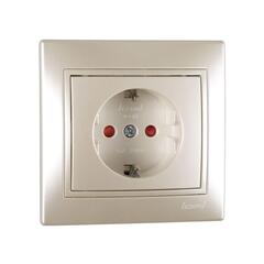 MIRA 701 3030 124 Розетка защ жемч/бел вст.с/у