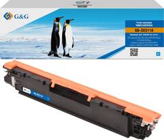 Тонер-картридж G&G, аналог HP CE311A/126A/Canon 729 синий 1k с чипом
