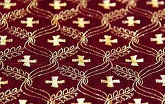 Бархат 150 гр/м2 с накатом крест Золото