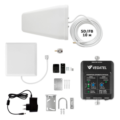 Усилитель сотовой связи VEGATEL VT-900E-kit (дом, LED)