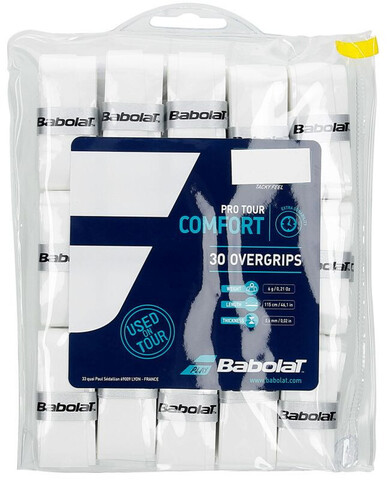 Намотки теннисные Babolat Pro Tour white 30P