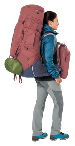 Картинка рюкзак туристический Deuter Aircontact X 80+15 SL Redwood-Ink - 7