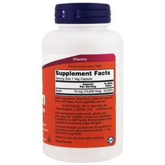 Now Foods, Биотин, 10 000 мкг, 120 вегетарианских капсул