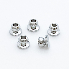 Шапочка, цвет серебро (родий), размер 4*3 мм, цена за 2 шт