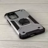 Противоударный чехол Strong Armour Case с кольцом для Xiaomi 12T, 12T Pro (Серебро)