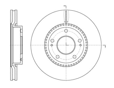 Диск тормозной вентилируемый G-brake  GR-20242