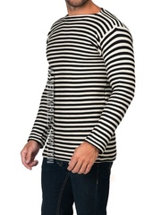 Купить тельняшку Водолаз - Магазин тельняшек.ру 8-800-700-93-18ВОДОЛАЗ Зимняя тельняшка двойной вязки полушерсть (черная полоса) ГОСТ МИНОБОРОНЫ в Магазине тельняшек