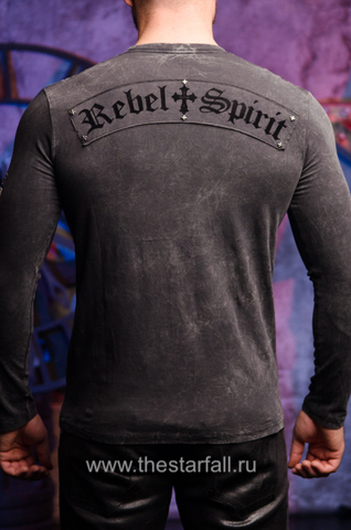 Rebel Spirit | Мужская футболка лонгслив LSK110751 спина