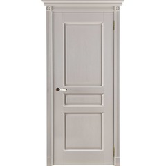 Купить Межкомнатная дверь массив дуба Виктория эмаль слоновая кость глухая