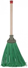 Веник пластиковый  с деревянной ручкой  240х660мм