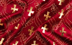 Бархат 150 гр/м2 с накатом крест Золото