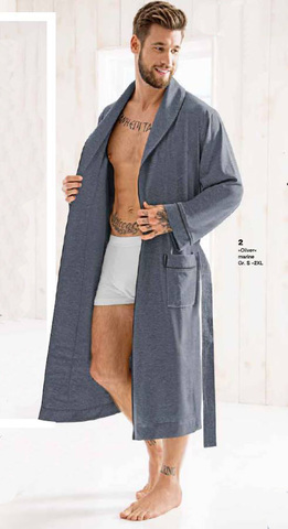 Халат мужской Morgenstern Oliver Jersey Kimono 5752 marine