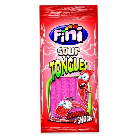 Жевательный мармелад Fini Strawberry tongues со вкусом клубники 100 гр