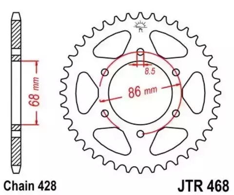 Звезда ведомая JTR468 42