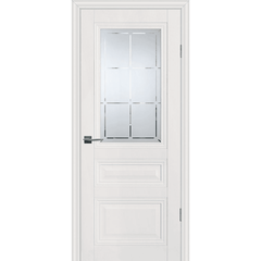 Купить Межкомнатная дверь экошпон Profilo Porte PSC-39 зефир остеклённая