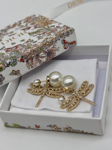 Серьги стрекоза Dior