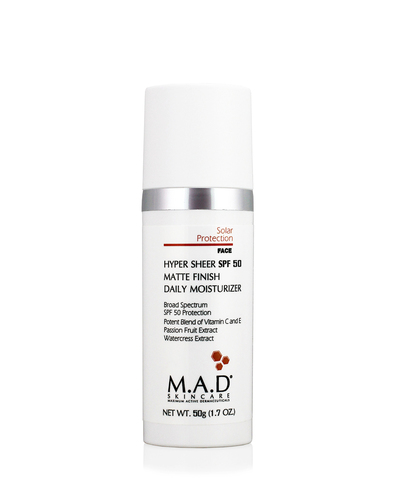 M.A.D. Skincare Увлажняющий и матирующий крем - основа под макияж с защитой SPF 50 | Hyper Sheer SPF 50 Matte Finish Daily Moisturizer