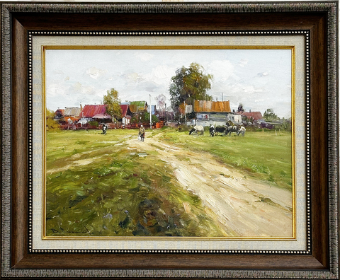 Плотников В. В. Дорога в Некрасово. Холст, Масло. Кострома. 2023 г.