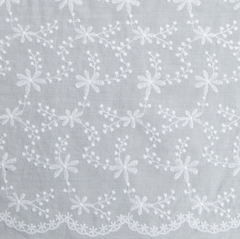 Батист ришелье, 130 см, белый