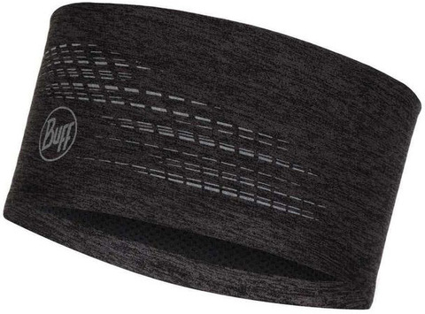 Повязка на голову спортивная со светоотражающими нитями Buff Headband Dryflx R-Black фото 1
