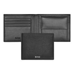 Портмоне с монетницей кожаный HB Classic Grained Black