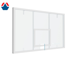 Щит баскетбольный профессиональный игровой оргстекло 15мм 1800х1050  цвет разметки БЕЛЫЙ (для ферм)