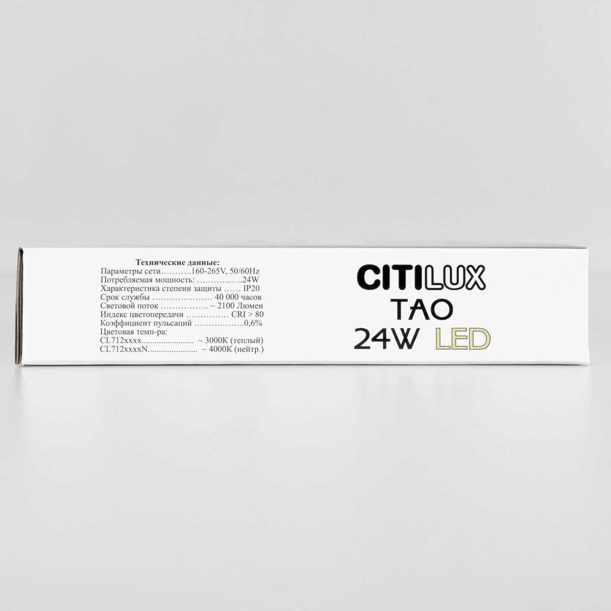 Накладной светодиодный светильник Citilux Тао CL712X240N