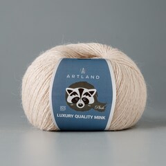 Пряжа "Норка" длинноворсовая Luxury, пух норки-70 % нейлон-30 %, экрю