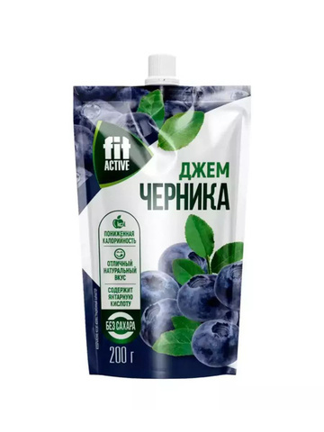 Джем FitActive дойпак Черника 200гр