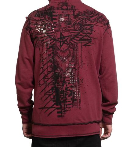 Affliction | Худи мужское Dust Cloud Reversible Zip-Up Hoodie A26832 сзади