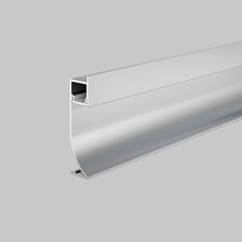 Алюминиевый профиль Maytoni плинтус 53×14 (Серебро, 2 м), ALM-5314-S-2M