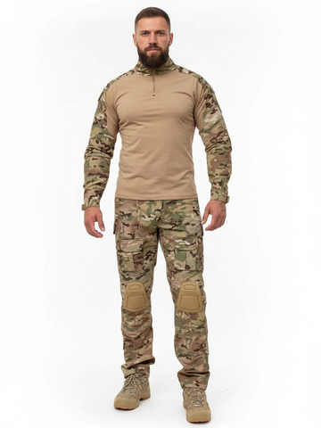 Костюм тактический с наколенниками и налокотниками (мультикам) (А)