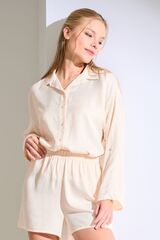 Пижамный топ с длинным рукавом LISCA PARIS 084389 | Сливочный пломбир