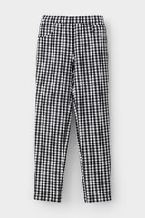 брюки  для девочки  КР 400622/серая клетка на белом к521