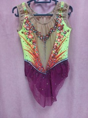Купальник для художественной гимнастики без страз рост 122-128 см НОВЫЙ
