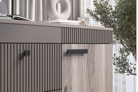 Комод Кассандра дуб смоки / серый