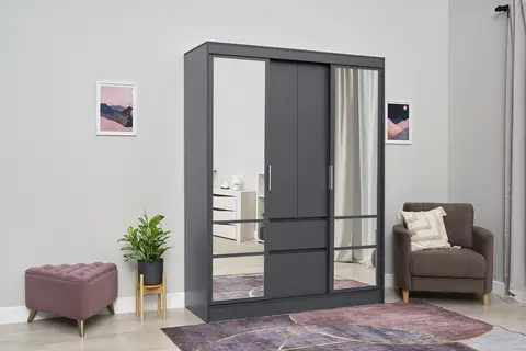 Шкаф-купе Симпл ШКК-06 графит