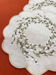 Декоративная салфетка-подтарельник с вышивкой