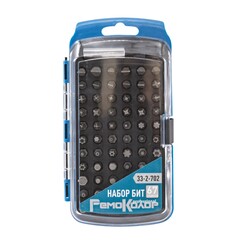 33-2-702 Набор бит  с адаптером, CrV, пласт. бокс, 67 предметов РемоКолор