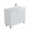 Aquanet 365929 Тумба с раковиной Nova Lite 2.0 90 R напольная цв. белый глянец (365929)