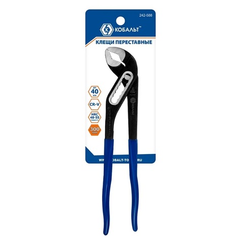 Клещи переставные КОБАЛЬТ 300 мм, CR-V (242-588)
