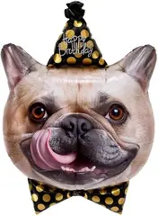 Фигура "Бульдог в праздничном колпачке"