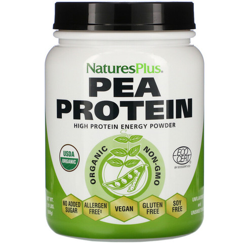 Nature's Plus, протеиновый порошок из органического гороха, 500 г (1,10 фунта)