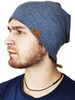 Картинка шапка-бини Skully Wear Loose Knitted Hat navy blue - 3