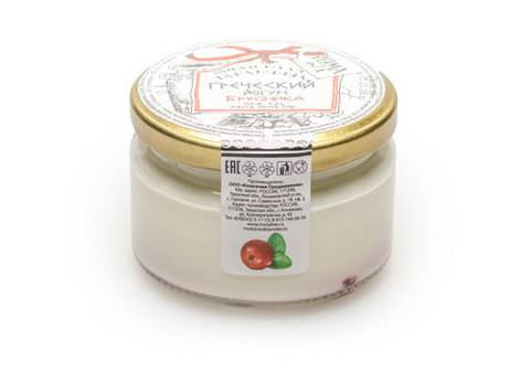 Йогурт греческий с брусникой "Ферма №1", 170г